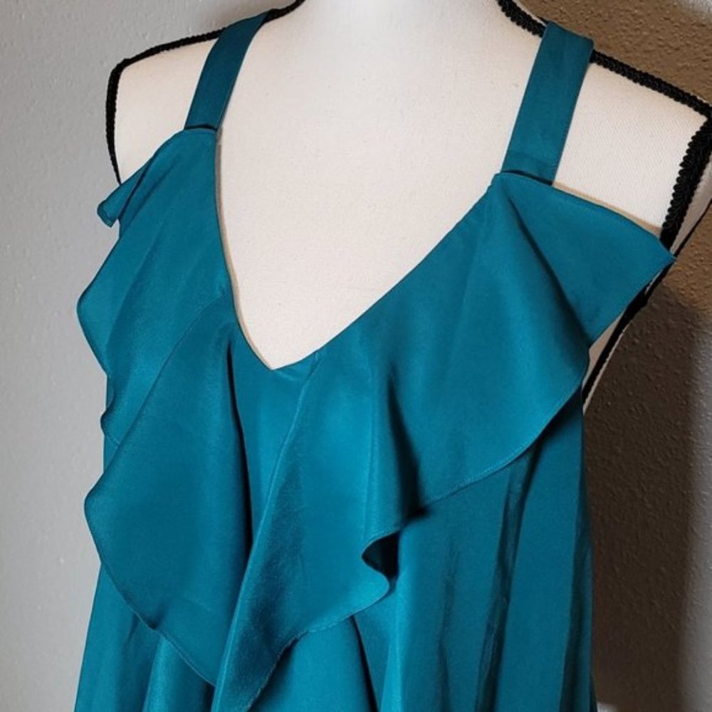 Bcbgeneration Asymmetrical Ruffle Sleeveless Top - image 3